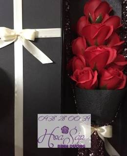 Hoa Hộp 11 bông, hoa sap thom binh duong, hoa sáp cao cấp, hoa sáp quà tặng, hoa sáp dịp lễ, hoa sáp tặng sinh nhật